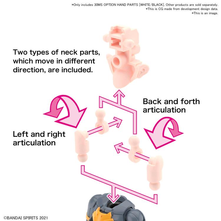 30 Minutes Sisters Option Hand Parts (Black & White) Accessory Pack