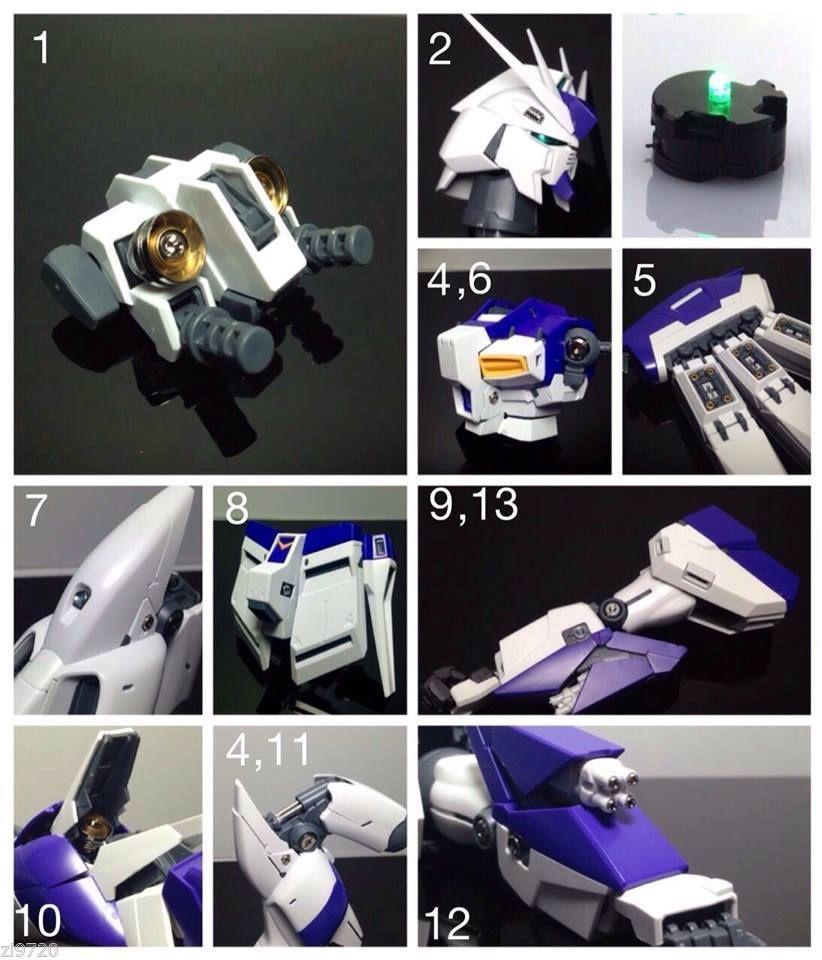 Metal Details Up Parts Set For Bandai 1/100 MG Hi Nu Gundam ver Ka Model Kit - USA Gundam Store