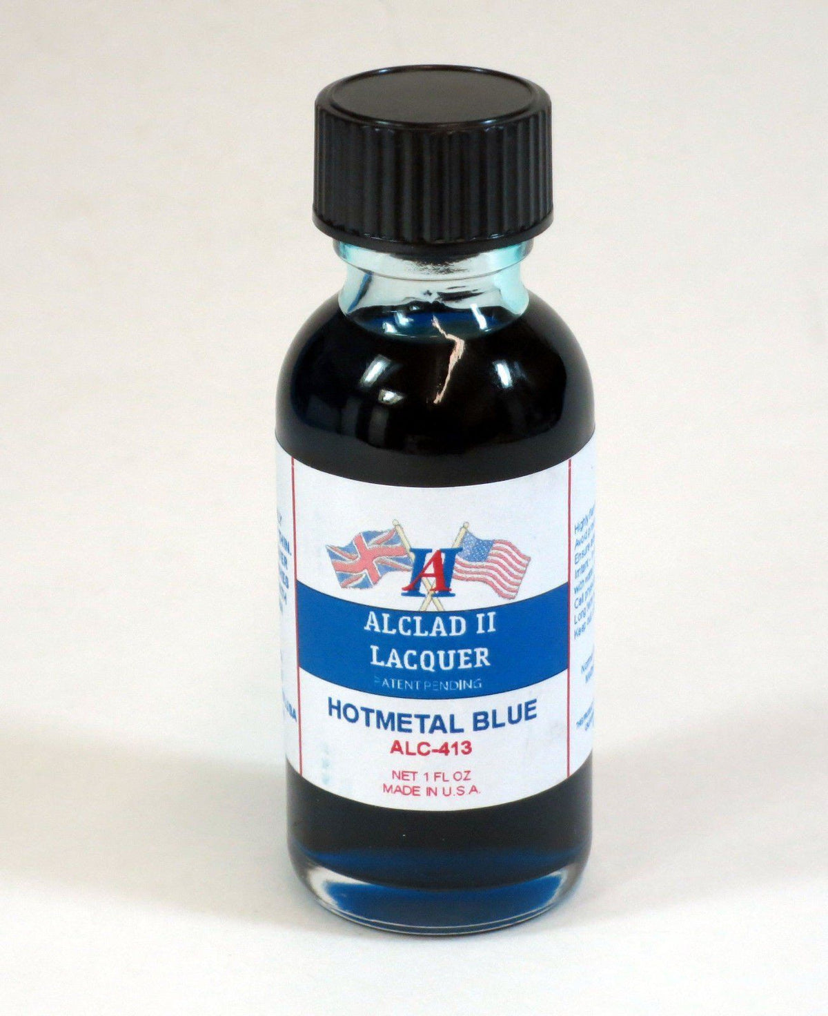 Alclad II 1oz. Bottle Transparent Hot Metal Blue Lacquer ALC-413