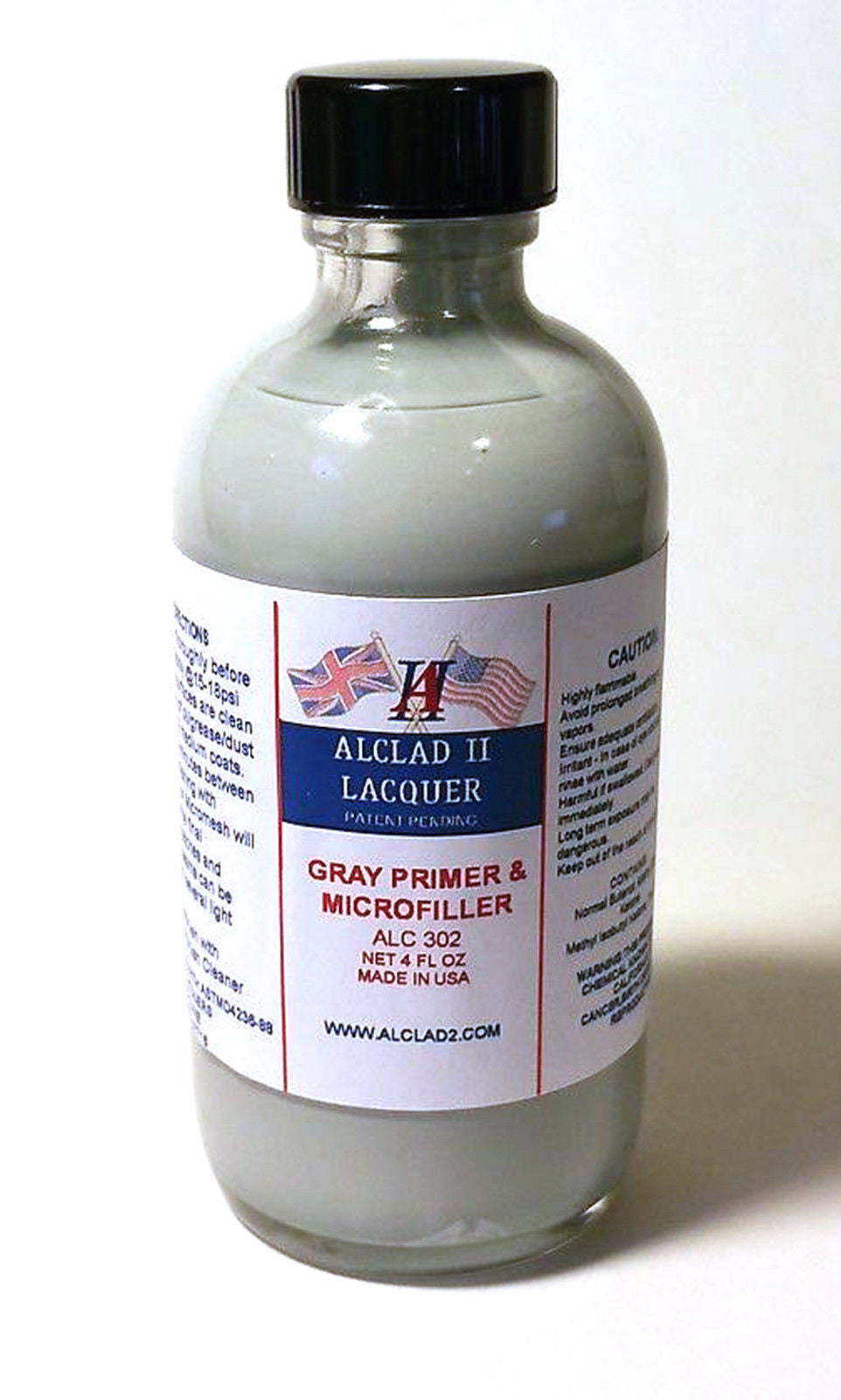 ALC-302 4oz. Bottle Grey Primer & Microfiller