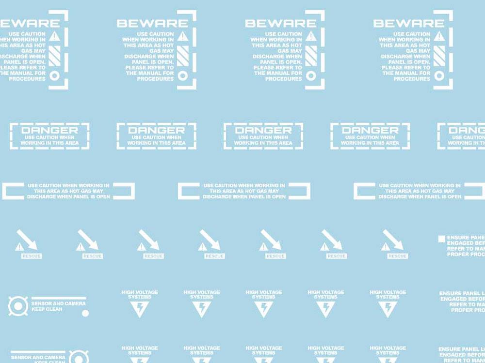 Mecha Decal 001-W USA Gundam x Child of Mecha  CARTOGRAF 1/100