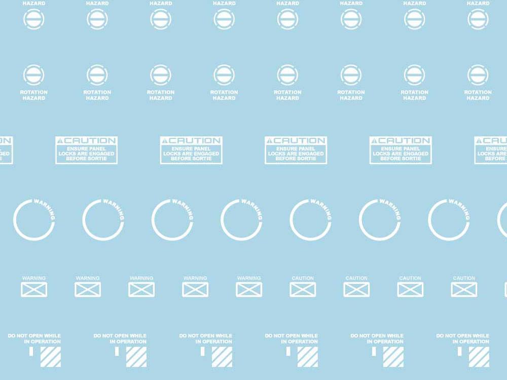 Mecha Decal 001-W USA Gundam x Child of Mecha  CARTOGRAF 1/100