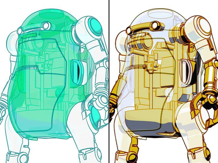 35 Mechatro WeGo Robots Cream Soda & Crystal Gold Model Kit Set