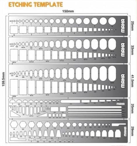 Etching Template 5ct