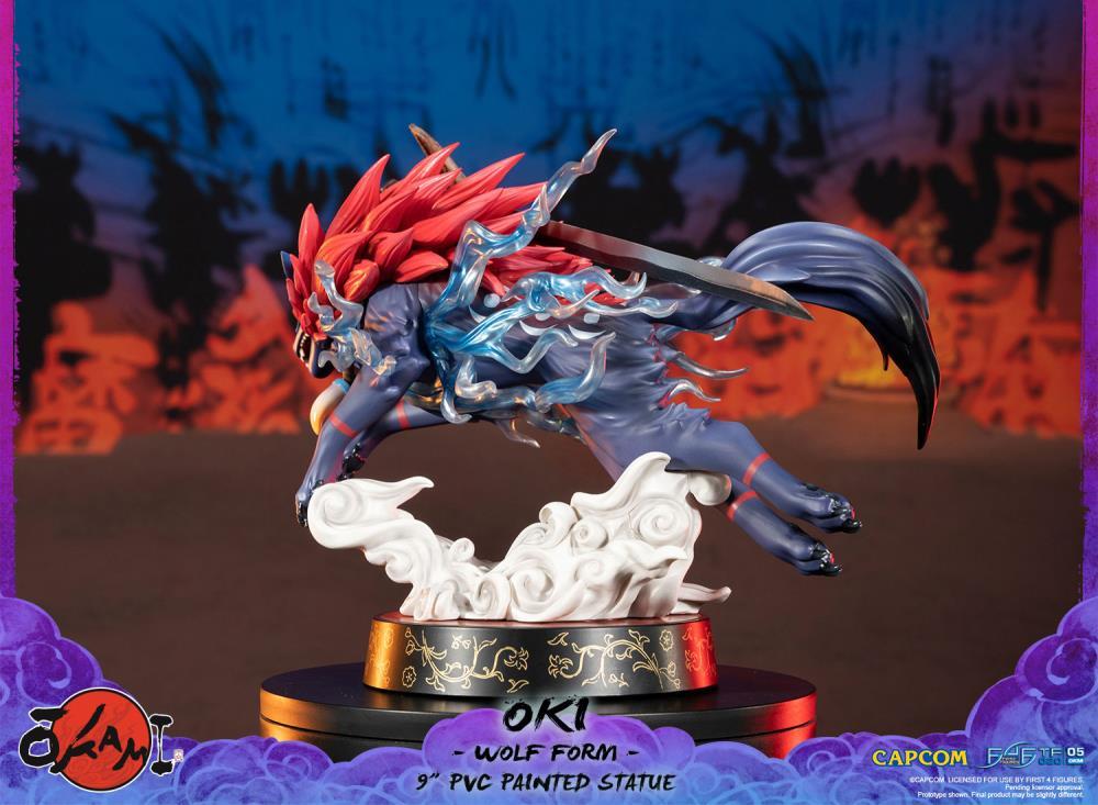 Okami Oki (Wolf Form) Statue