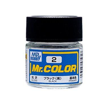 C2 Mr. Color Black (Gloss/Primary) 10ml