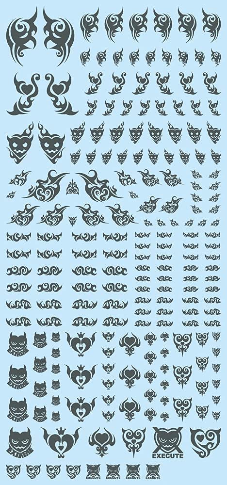 Tattoo Decal 01 "Heart" Tattoo Gray(1pc)