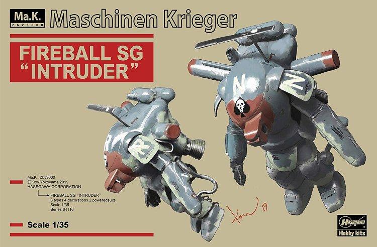 HASEGAWA 64116 MACHINEN KRIEGER FIREBALL SG INTRUDER (2PCS) 1/35 SCALE KIT