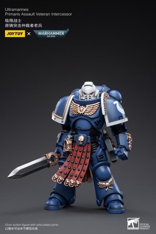 Warhammer 40K Ultramarines Primaris Assault Veteran Intercessor 1/18 Scale Figure