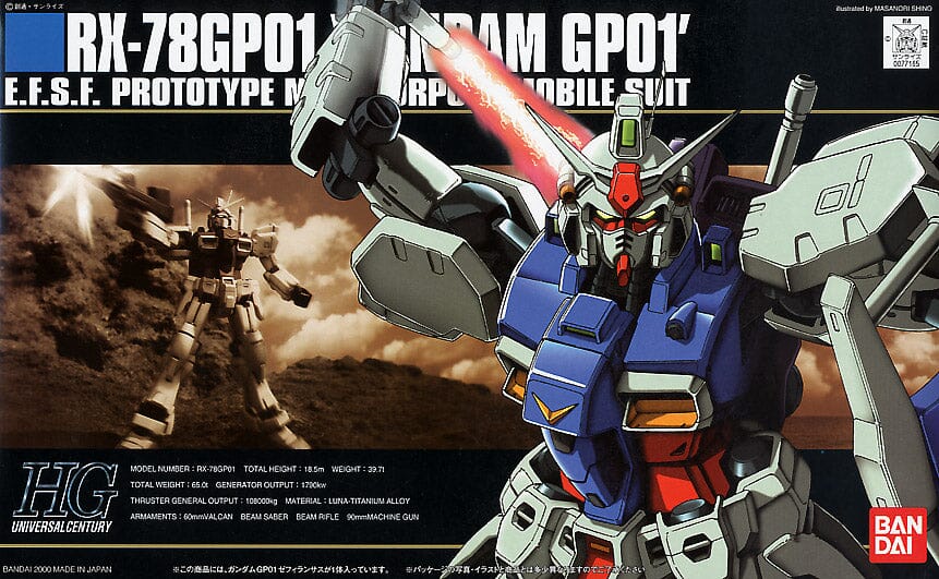 HGUC 1/144 #13 RX-78GP01 Gundam GP01 Zephyrantes
