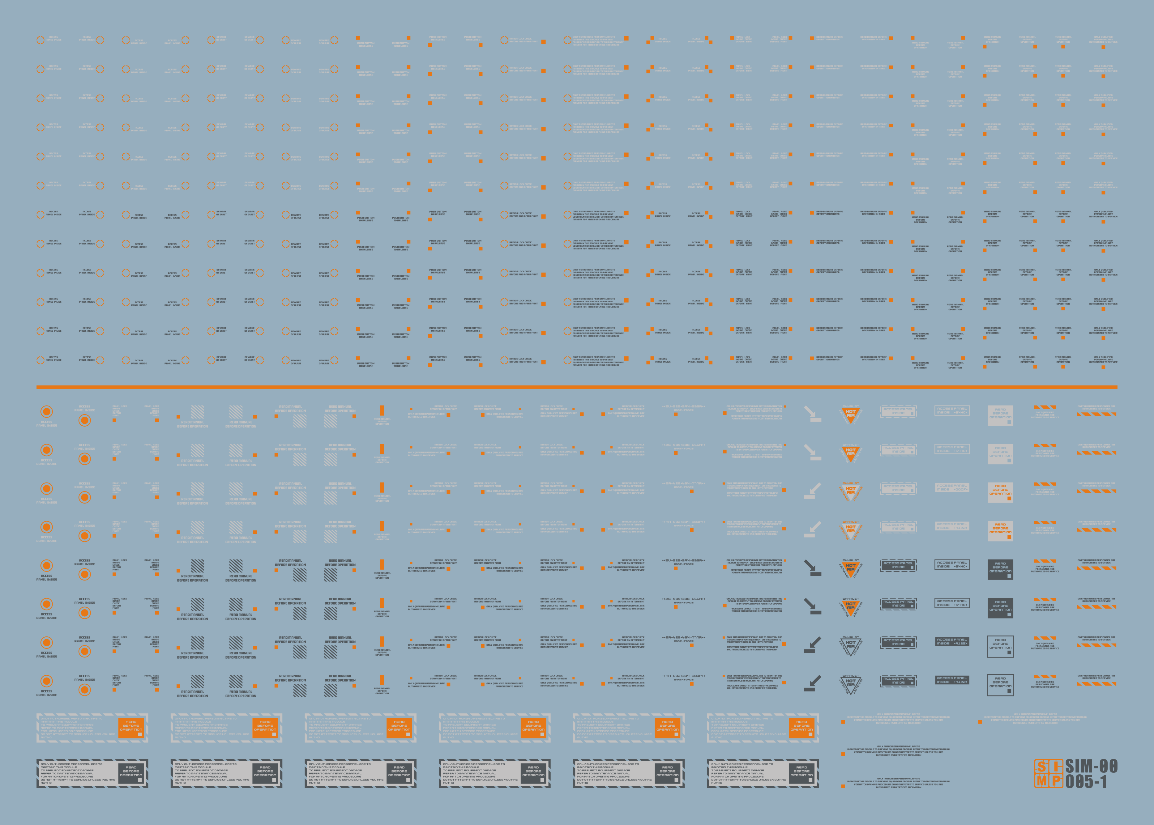 1/100 NC05 Fluorescence Orange, White, and Gray UV React Water Slide Decal