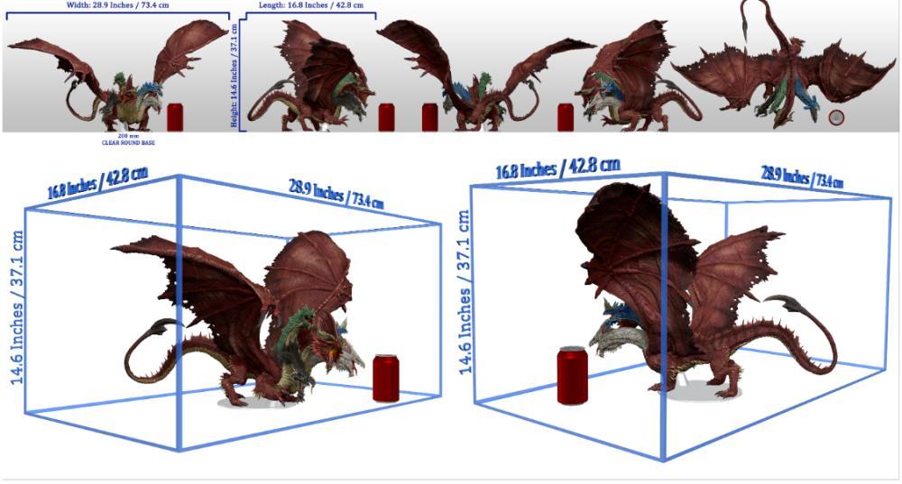 Dungeons & Dragons Icons of the Realms Gargantuan Tiamat Premium Painted Figure