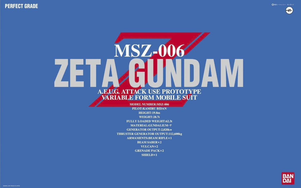 PG 1/60 MSZ-006 Zeta Gundam
