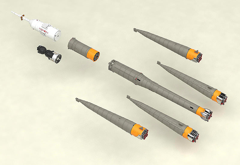 Soyuz Rocket & Transport Train MODEROID 1/150 Scale Model Kit (Reissue)