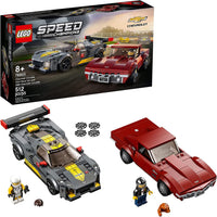 LEGO Speed Champions Chevrolet Corvette C8.R Race Car and 1968 Chevrolet Corvette 76903 Building Kit