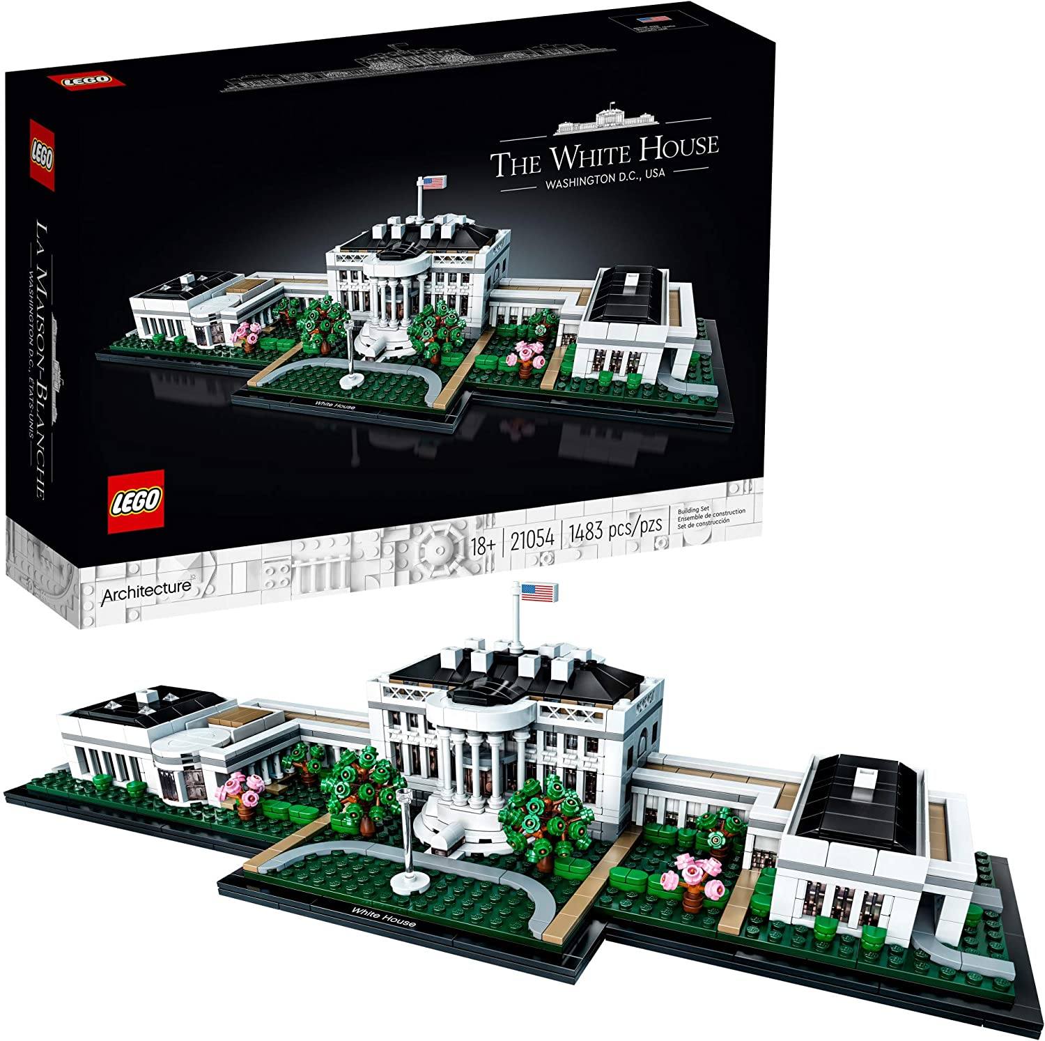 LEGO Architecture Collection: The White House 21054 Model Building Kit, Creative Building Set