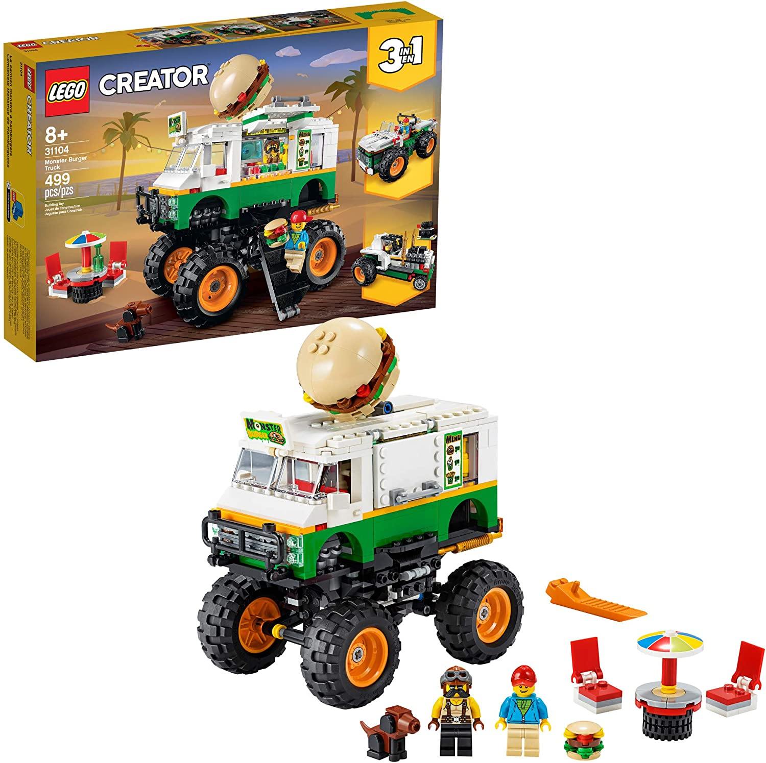 LEGO Creator 3in1 Monster Burger Truck 31104 Building Kit