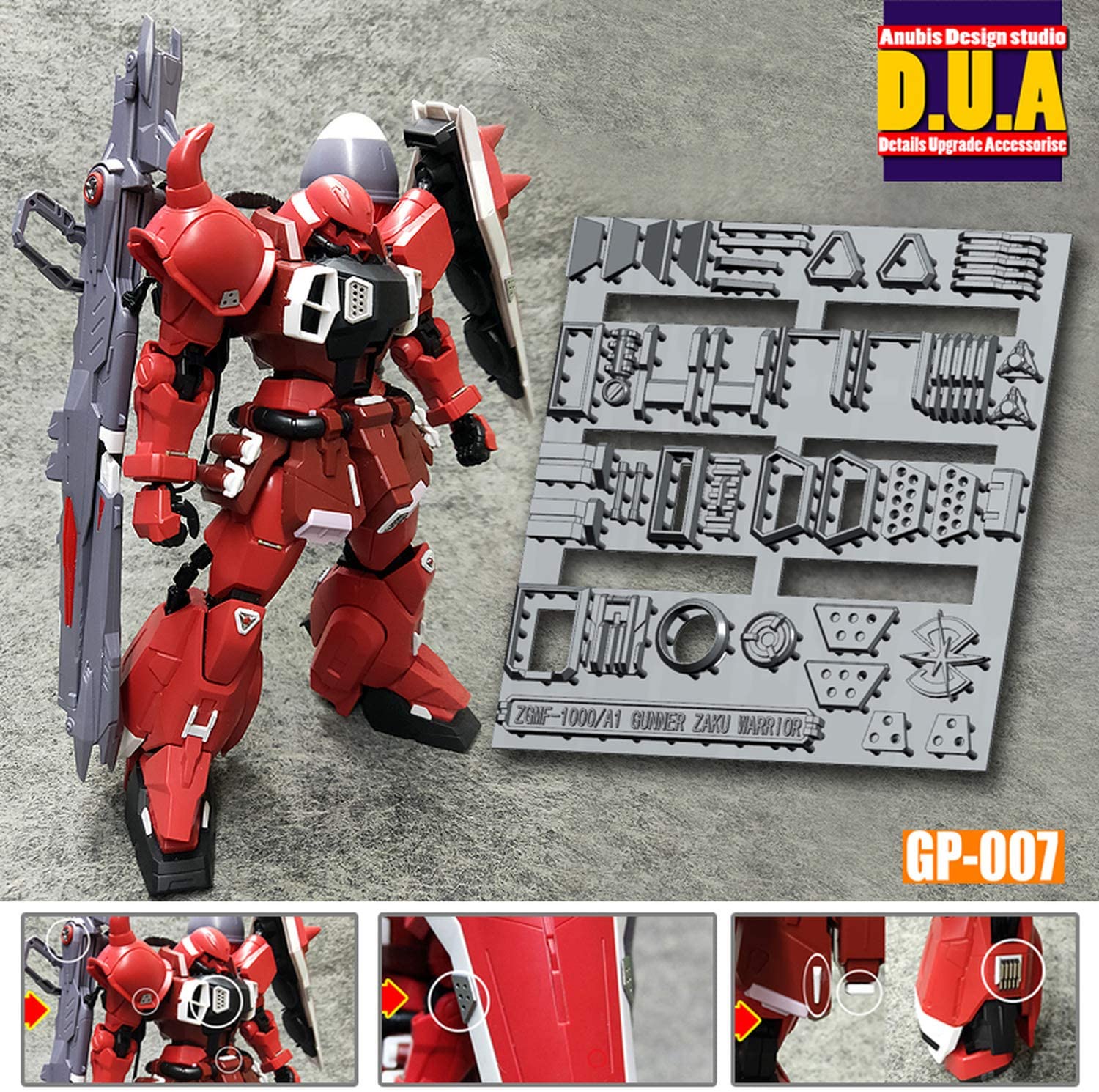 D.U.A Details Upgrade Accessories Gp-007 Mg Zaku Warrior