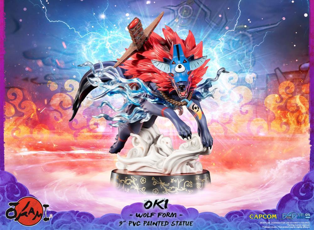Okami Oki (Wolf Form) Statue
