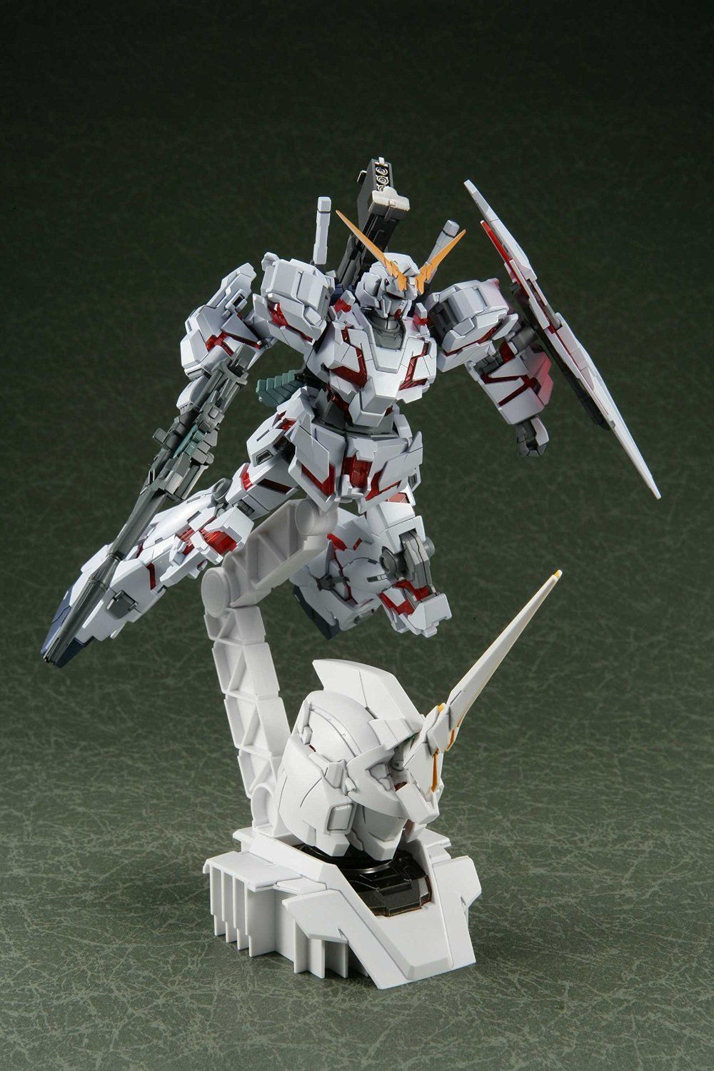 HGUC 1/144 #100 RX-0 Unicorn Gundam (Destroy Mode) + Unicorn Head