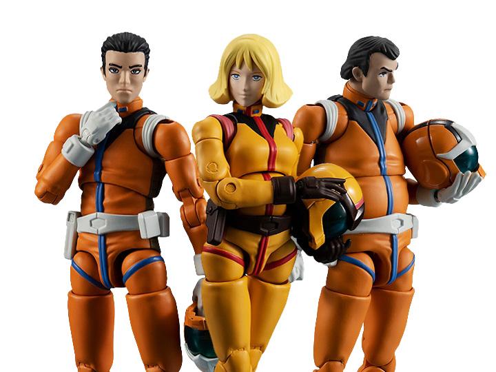 Mobile Suit Gundam G.M.G. Earth Federation Force 04, 05, 06 Sayla Mass Set of 3 Figures (With Bonus)
