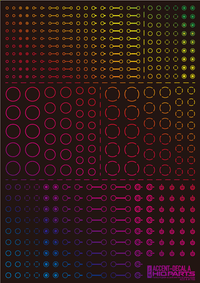 Accent Decal A Foil Hologram Silver(1pc)