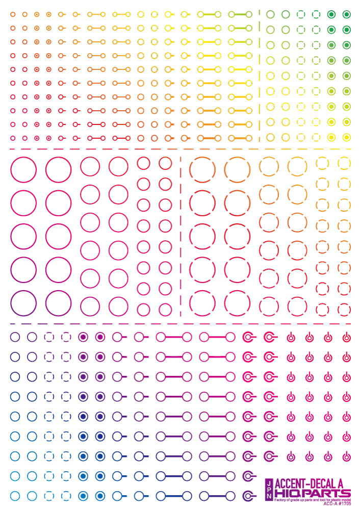 Accent Decal A Foil Hologram Silver(1pc)