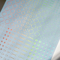 Accent Decal A Foil Hologram Silver(1pc)