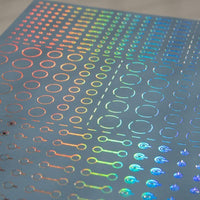 Accent Decal A Foil Hologram Silver(1pc)