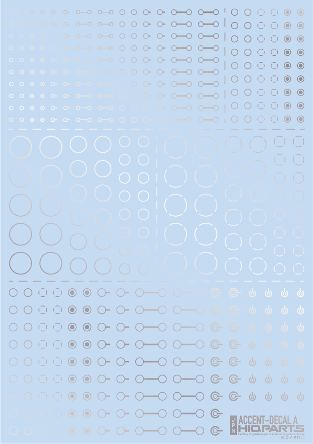 Accent Decal A Silver(1pc)