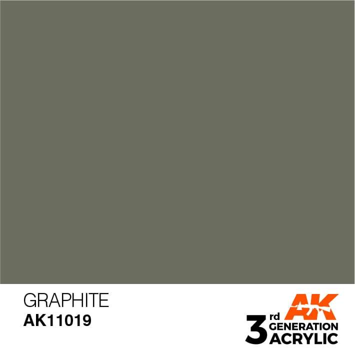 AK Interactive Graphite 3G Acrylic Paint 17ml Bottle