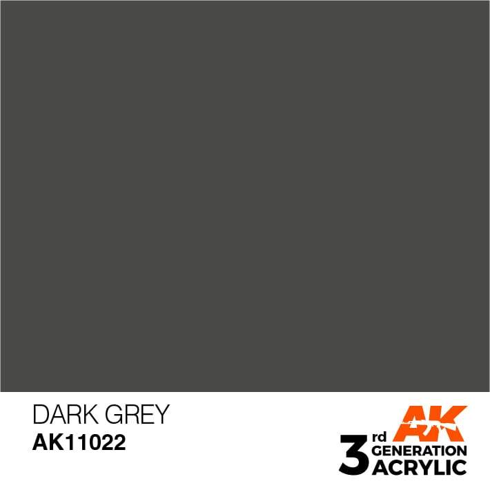 AK Interactive 3rd Gen Acrylic Dark Grey 17ml