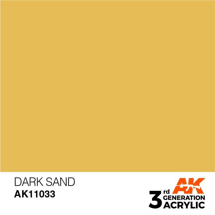 AK Interactive Dark Sand 3G Acrylic Paint 17ml Bottle