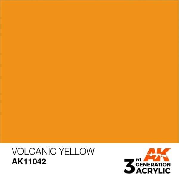 AK Interactive Volcanic Yellow 3G Acrylic Paint 17ml Bottle