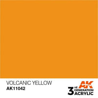 AK Interactive Volcanic Yellow 3G Acrylic Paint 17ml Bottle
