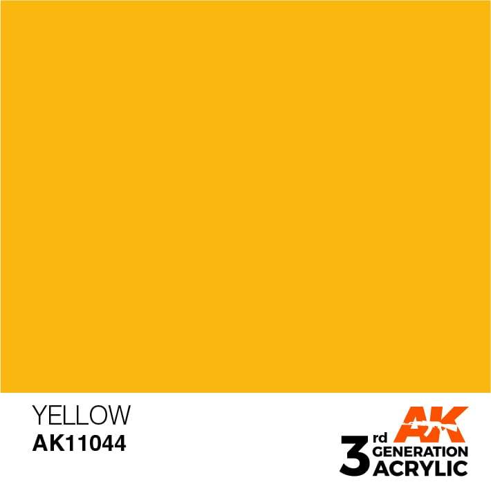 AK Interactive Yellow 3G Acrylic Paint 17ml Bottle