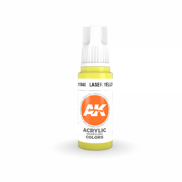 AK Interactive Laser Yellow 3G Acrylic Paint 17ml Bottle