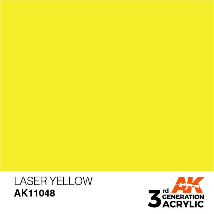 AK Interactive Laser Yellow 3G Acrylic Paint 17ml Bottle