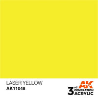 AK Interactive Laser Yellow 3G Acrylic Paint 17ml Bottle