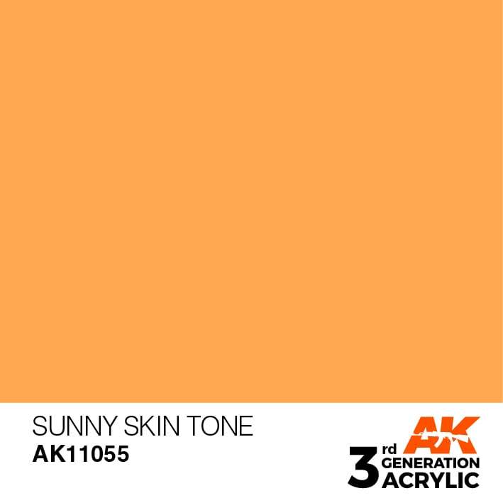 AK Interactive Sunny Skin Tone 3G Acrylic Paint 17ml Bottle