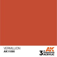 AK Interactive Vermillion 3G Acrylic Paint 17ml Bottle