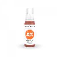 AK Interactive Matt Red 3G Acrylic Paint 17ml Bottle