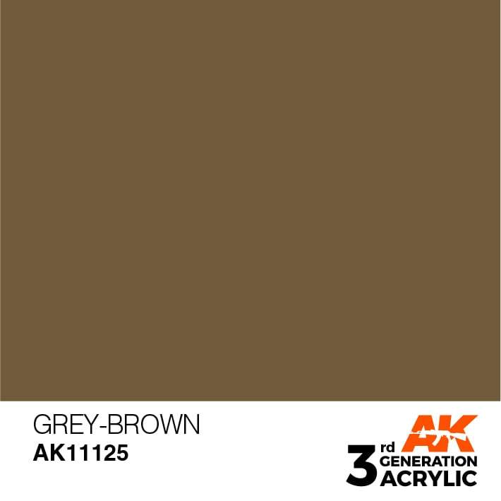 AK Interactive Grey Brown 3G Acrylic Paint 17ml Bottle