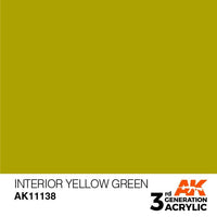AK Interactive 3rd Gen Acrylic Interior Yellow Green 17ml