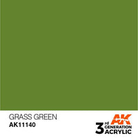 AK Interactive Grass Green 3G Acrylic Paint 17ml Bottle