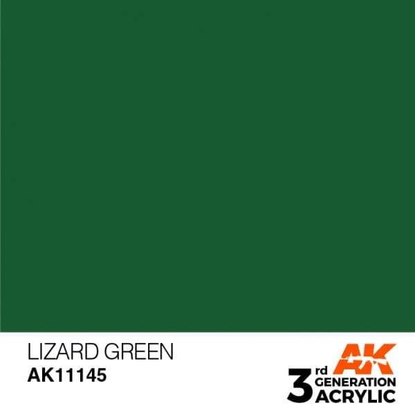 AK Interactive Lizard Green 3G Acrylic Paint 17ml Bottle