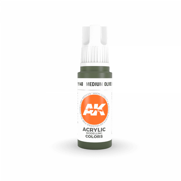 AK Interactive 3rd Gen Acrylic Medium Olive Green 17ml
