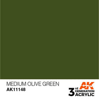 AK Interactive 3rd Gen Acrylic Medium Olive Green 17ml
