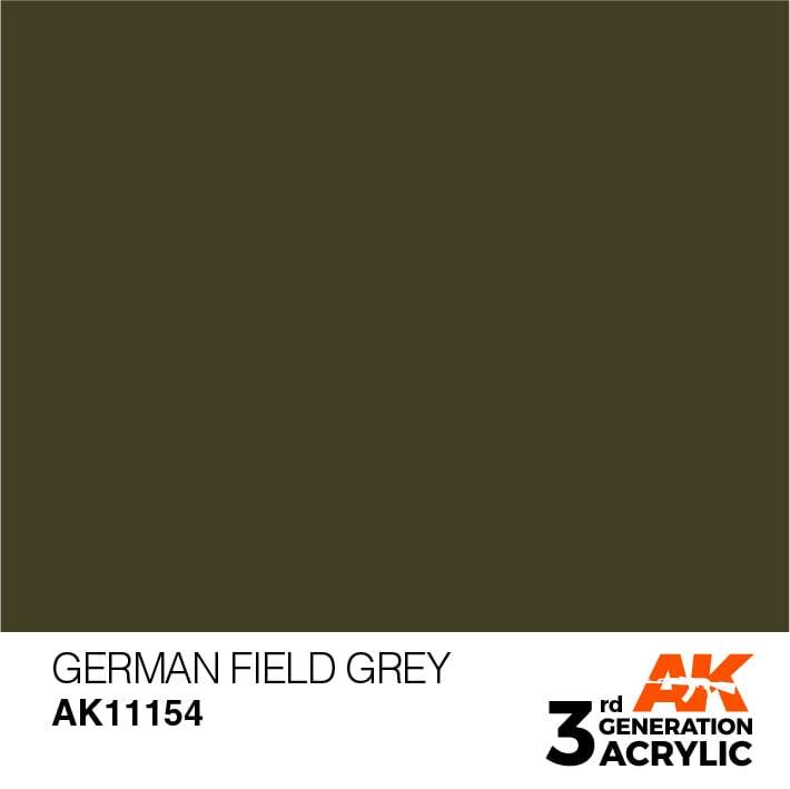 AK Interactive German Field Grey 3G Acrylic Paint 17ml Bottle