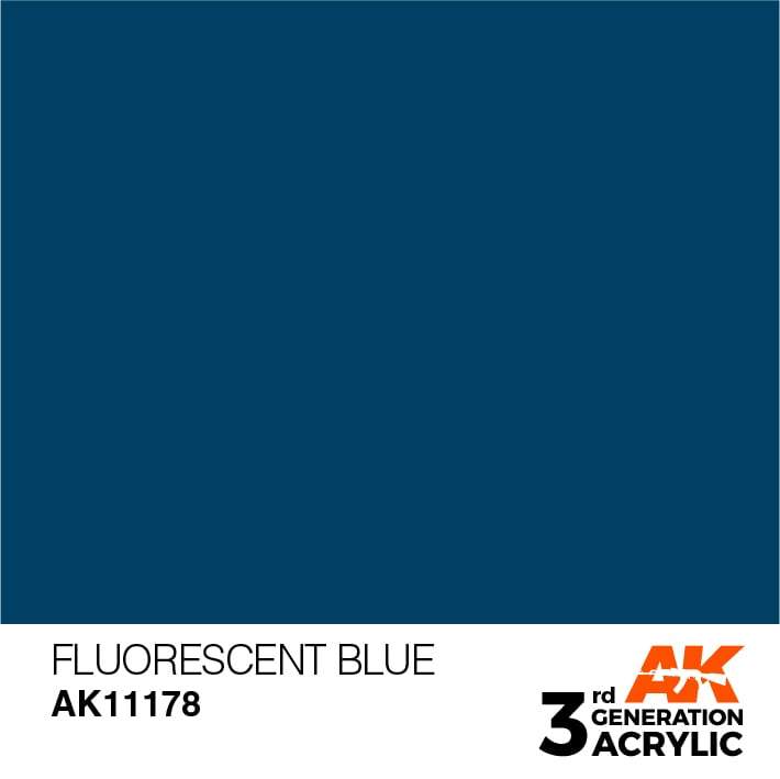 AK Interactive 3rd Gen Acrylic Fluorescent Blue 17ml – USA Gundam Store